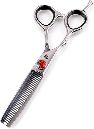 Professional Left-Handed Thinning Shears Tokko Katana Classic, 440C Japanese Steel Salon-Quality Taper Hair Scissors, Ergonomic Design &amp; Ideal for Lefty Professionals Barber and DIY, 6.5 Inches