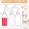 Eccliy 60 Pieces 2 oz 60 ml Plastic Bottles Applicator with Twist Top Cap Pet Refillable Plastic Empty Applicator Bottle for Hair with Clear Twist Top Cap for Hair Oils and Liquids