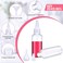 Eccliy 60 Pieces 2 oz 60 ml Plastic Bottles Applicator with Twist Top Cap Pet Refillable Plastic Empty Applicator Bottle for Hair with Clear Twist Top Cap for Hair Oils and Liquids