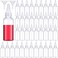 Eccliy 60 Pieces 2 oz 60 ml Plastic Bottles Applicator with Twist Top Cap Pet Refillable Plastic Empty Applicator Bottle for Hair with Clear Twist Top Cap for Hair Oils and Liquids