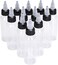 DOWEI 60ML Ink Bottle, 12pcs 2oz Twist Cap PET Plastic Clear Transparent Pigment Container Accessories Twist Squeeze Bottles for Lotion, Shampoo,Ink(60ML 12PCS)