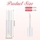 Molain 10pcs Empty Lip Gloss Tubes, 2.5ml Mini Refillable Cosmetic Containers Bottles Lip Balm Bottles for Lipstick Samples, Lip Balms(White tube cap)