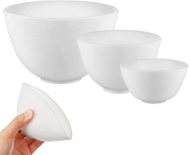 MAGICLULU 3 Pcs Silicone Bowl Facial Mask Mixing Bowl DIY Face Mask Mixing Bowl Cosmetic Mud Stirring Bowl for Women