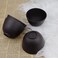 FERCAISH 4Pcs Diy Face Mask Mixing Bowl, Microwavable Silicone Facial Mud Bowl Cosmetic Beauty Tool for Home Salon(Black)