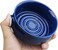 Linkidea Ceramic Shaving Soap Bowl with Non-Slip Handle, Wide Mouth, Large Capacity, Easier to Lather Ridges, Wet Razor Shave Cream Bowl for Men, Royalblue