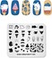 Nail Stamping Plate Stainless Steel Nail Plates Template Nail Polish Stamping Ice Cream Cute Animals Image Stencil Manicure Printing Design (IM023)