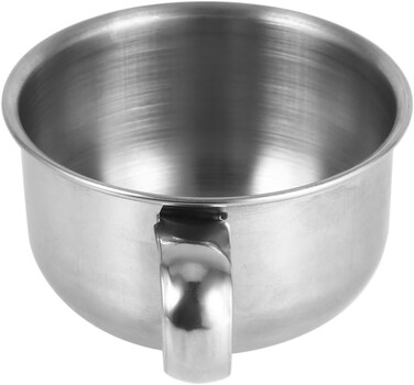 Yosoo Stainless Steel Shaving Soap Mug Bowl Cup, Stylish with Convenient Handle for Traditional Shaving Men Shaving Bowl Stainless Steel Shaving Mug Man Soap