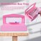Plastic Sterilizing Tray-Barbicide Sterilization Tray,Clean Sterilizer Box Storage Organizer for Nail,Tweezers,Hair Salon,Spa &amp; Cutter Manicure Equipment-Clear Lid Pink