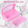 Plastic Sterilizing Tray-Barbicide Sterilization Tray,Clean Sterilizer Box Storage Organizer for Nail,Tweezers,Hair Salon,Spa &amp; Cutter Manicure Equipment-Clear Lid Pink