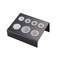 Tattoo Ink Cup Holder,5pcs Stainless Steel Tattoo Pigment Ink Cup Caps Holder Stand for 7 Caps Machine Supply（black)
