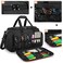 BAFASO Large Capacity Hairdresser Bag with Adjustable Dividers, Travel Barber Case Holds Various Hair Cutting Tools (NO ACCESSORIES), Black