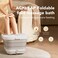 Collapsible Foot Spa Bath with Heat and Massage Rollers, Foot Bath with Acupressure Massage Points,Red Light,Foldable Foot Spa with Smart Heating for Home Spa Use for Valentines Gift