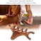 Honbay 1PCS Golden Sandalwood Massage Comb Shark Shaped Wooden Massage Comb Gua Sha Board Massage Tool Wide Tooth Comb Head Scalp Facial Shoulder Hands Foot Massager Acupressure Tools