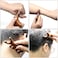 Honbay 1PCS Golden Sandalwood Massage Comb Shark Shaped Wooden Massage Comb Gua Sha Board Massage Tool Wide Tooth Comb Head Scalp Facial Shoulder Hands Foot Massager Acupressure Tools