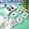 Sweetude 24 Pcs Soccer Gifts 12 Makeup Bag 12 Satin Scrunchies for Girls Portable Cosmetic Travel Bag Elastic Hair Ties Soccer Favors for Women Girls Team Players(White)