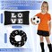 Sweetude 24 Pcs Soccer Gifts 12 Makeup Bag 12 Satin Scrunchies for Girls Portable Cosmetic Travel Bag Elastic Hair Ties Soccer Favors for Women Girls Team Players(Black)