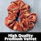 Infinity Collection - Basketball Scrunchies (Red) - No-Crease &amp; Tangle, Premium Velvet Hair Accessories - For All Hair Types - Gifts for Sports Fan