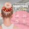 Infinity Collection - Basketball Scrunchies (Red) - No-Crease &amp; Tangle, Premium Velvet Hair Accessories - For All Hair Types - Gifts for Sports Fan