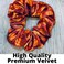 Infinity Collection - Basketball Scrunchies (2pcs) - No-Crease &amp; Tangle, Premium Velvet Hair Accessories - For All Hair Types - Gifts for Sports Fan