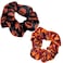 Infinity Collection - Basketball Scrunchies (2pcs) - No-Crease &amp; Tangle, Premium Velvet Hair Accessories - For All Hair Types - Gifts for Sports Fan
