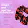 Infinity Collection - Basketball Scrunchies (Black) - No-Crease &amp; Tangle, Premium Velvet Hair Accessories - For All Hair Types - Gifts for Sports Fan