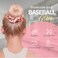 Sportybella - Baseball Scrunchie, Baseball Hair Accessories, Baseball Premium Velvet, No Crease Hair Elastic, Gift for Players and Team, Hair Accessories for Women