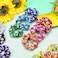 20 Pieces Silk Satin Scrunchies Hair Bands Ponytail Holders - Elastic Hair Ties with Volleyball Pattern, 10 Colors for Girls, Women &amp; Sports Teams