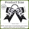 MTLEE Volleyball Hair Ties - 24 Pcs Hair Bow Accessories with Elastic Rope - Creative Gift for Girls, Women, Volleyball Players, Cheerleaders, Sports Fans - 6 Inch Stretchy Hair Band - Black and White