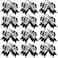 MTLEE Volleyball Hair Ties - 24 Pcs Hair Bow Accessories with Elastic Rope - Creative Gift for Girls, Women, Volleyball Players, Cheerleaders, Sports Fans - 6 Inch Stretchy Hair Band - Black and White