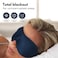 3D Contoured Eye Mask for Sleeping   Sleep Mask for Side Sleepers   Eyelash Extensions with Velcro Closure   Shade Cover   Eye Sleeping Mask   Flight Essential   Blue   Concave Molded