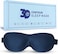 3D Contoured Eye Mask for Sleeping   Sleep Mask for Side Sleepers   Eyelash Extensions with Velcro Closure   Shade Cover   Eye Sleeping Mask   Flight Essential   Blue   Concave Molded