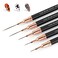 Artdone Metallic Nail Art Pens, Liner Brushes Set, 5PCS Black Color Nail Tools For Long Lines, Thin Details, Fine Drawing, Liner Brush UV Gel Polish Painting Nail Design Sizes 5/8/12/20/25mm