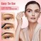 Microblading Eyebrow Pen - Eyebrow Pencil Magical 2-in-1 Dual-Ended Eye Brow Pencils for Women with 4-Fork-Tip &amp; Eyebrow Styling Brush Create Natural Hair-Like Brows and Hairs (Light Brown)