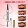 Microblading Eyebrow Pen - Eyebrow Pencil Magical 2-in-1 Dual-Ended Eye Brow Pencils for Women with 4-Fork-Tip &amp; Eyebrow Styling Brush Create Natural Hair-Like Brows and Hairs (Light Brown)