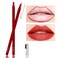 6pcs Waterproof Red Microblading Eyebrow Mapping Pencil Hard Core Peel Off Permanent Makeup Lip Tattoo Pencil (Mix Color with Blades)