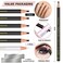 KAIQIKAIXI 6Pcs Black Waterproof Eyebrow Pencils Makeup Set For Marking, Filling And Outlining, Tattoo Makeup And Microblading Supplies Kit-Hard Refills Are Easy To Color (Black)