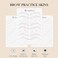 4pcs Double Sided White Silicone Nano Hair Stroke Practice Skin Permanent Makeup Microblading Practice Pad Sheets for Eyebrow Training (4pcs)