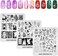 KADS 3PCS Nail Art Stamping Plates Christmas Snowflake Santa Christmas Socks Tree Bell Nail Stamp Template for DIY Nail Decoration