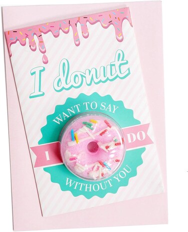 Bridesmaid Proposal Cards with Bath Bombs   Bridesmaids Proposal Gifts   Bridesmaid Card Pack   Be My Bridesmaid   Donut Style   6 Pack