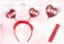 Whaline 4Pcs Valentine's Day Headbands Glitter Red Heart Lip Bopper Headband Love Hair Hoop Head Bopper Holiday Hair Accessories for Valentine's Day Wedding Birthday Party Favor Gift Photo Booth