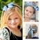 DEEKA Light Blue &amp; Navy School Hair Accessories Set 13 Pcs Uniform Hair Bow Headband Clips Hair Ties Curly Korker Bows for Little Toddler School Girls (Light Blue&amp;Navy)