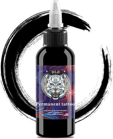Tattoo Ink 1oz - Blackout Tattoo Ink - Black Ink Dark and Bold Black Shade Pigments - Professional Tattoo Ink and Tattoo Supplies (Complimentary Scar Repair Cream 5Pcs)