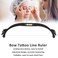 Bow Line Ruler Foldable Eyebrow Makeup Ruler Microblading Permanent Makeup Eyebrow Marker Ruler Eyebrow Mapping Tool Kit Featuring Bow with String (Black)