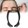 Bow Line Ruler Foldable Eyebrow Makeup Ruler Microblading Permanent Makeup Eyebrow Marker Ruler Eyebrow Mapping Tool Kit Featuring Bow with String (Black)