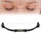 Bow Line Ruler Foldable Eyebrow Makeup Ruler Microblading Permanent Makeup Eyebrow Marker Ruler Eyebrow Mapping Tool Kit Featuring Bow with String (Black)