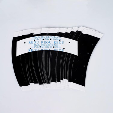 36 Pieces Black Hole Punch Lace Wig Tape Double-Sided Waterproof Adhesive Tape for Lace Wig Toupee Hairpiece (Black with Hole) &hellip;