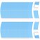 Maitys 120 Pieces Lace Front Wig Tape Double Sided Adhesive Waterproof C-Shaped for Long Short No Hair Wigs Toupees Pieces and Extension(Blue)