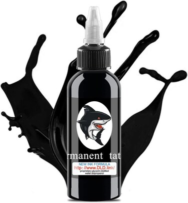 1 oz/Bottle Tattoo Ink - Blackout Tattoo Ink - Black Ink Dark and Bold Black Shade Pigments - Professional Tattoo Ink