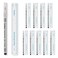 10pcs Tattoo Marker Pen, Surgical Microblading Marker Pen with Paper Ruler, Waterproof Disposable Tattoo Marker for Skin, Eyebrow, 0.5mm Head, Blue