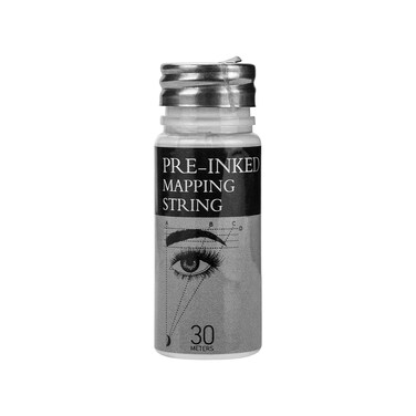 White Brow Mapping String 30m Pre-Inked Mapping String for Permanent Makeup Brow Mapping Positioning Thread Marker and Microblading Supplies